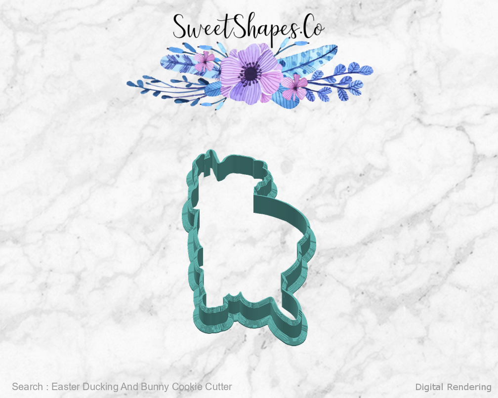 Easter Ducking And Bunny Cookie Cutter — right view