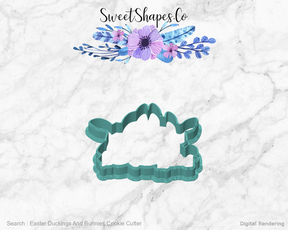 Easter Duckings And Bunnies Cookie Cutter — front view