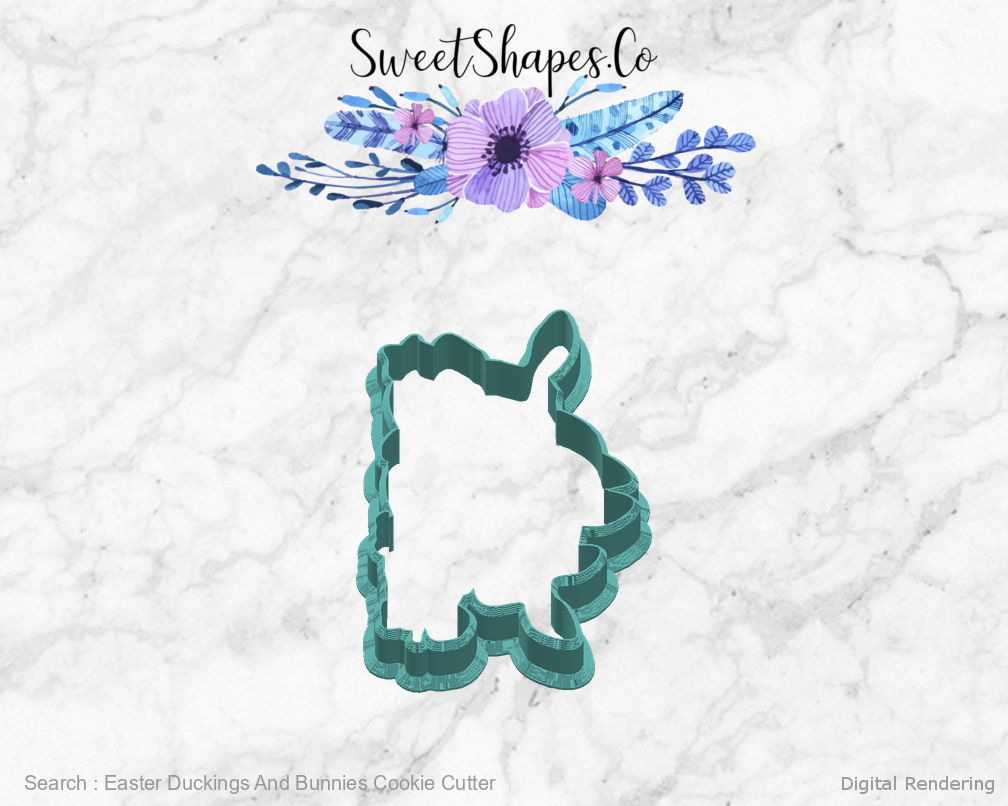 Easter Duckings And Bunnies Cookie Cutter — right view