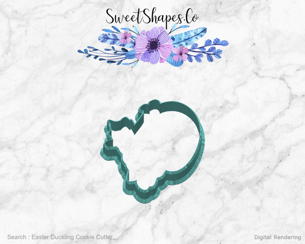 Easter Duckling Cookie Cutter — back view