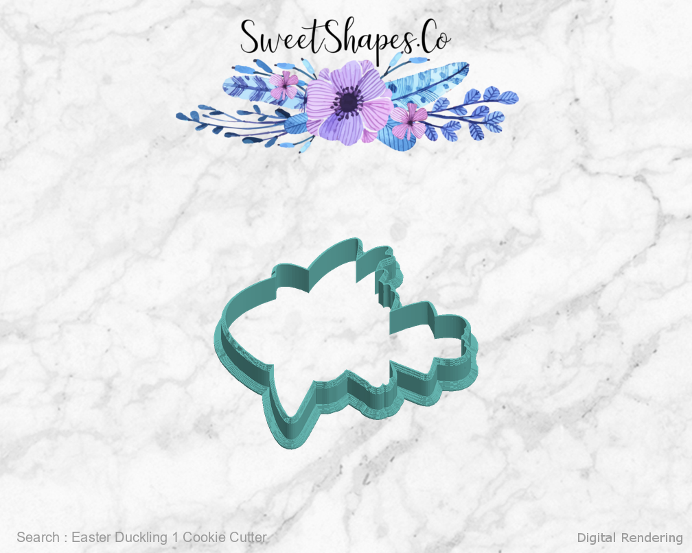 Easter Duckling 1 Cookie Cutter — left view