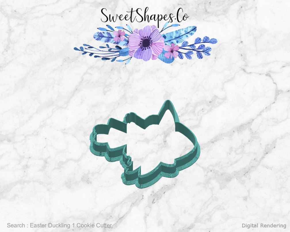 Easter Duckling 1 Cookie Cutter — right view