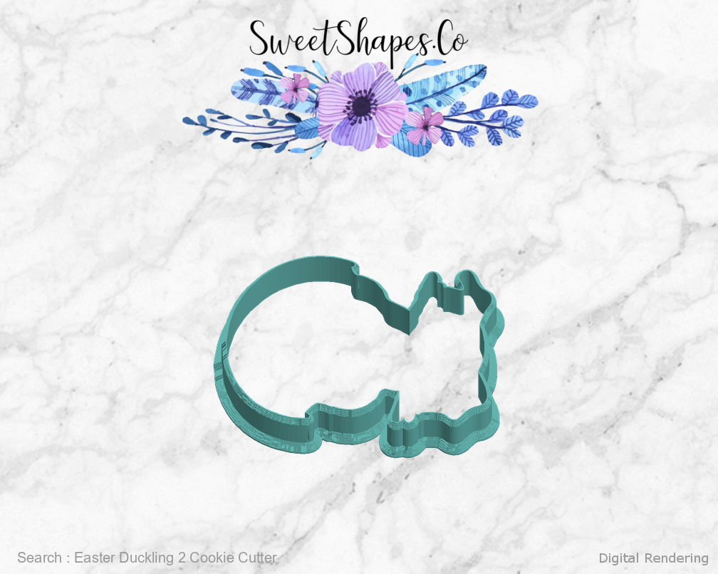 Easter Duckling 2 Cookie Cutter — left view