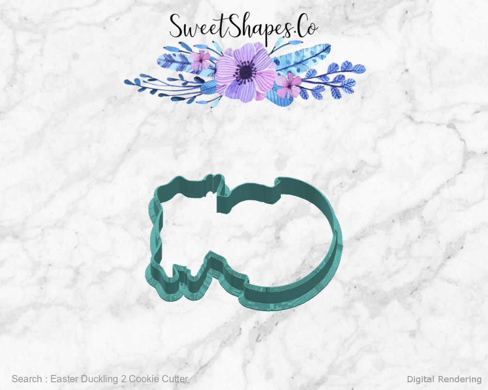 Easter Duckling 2 Cookie Cutter — right view