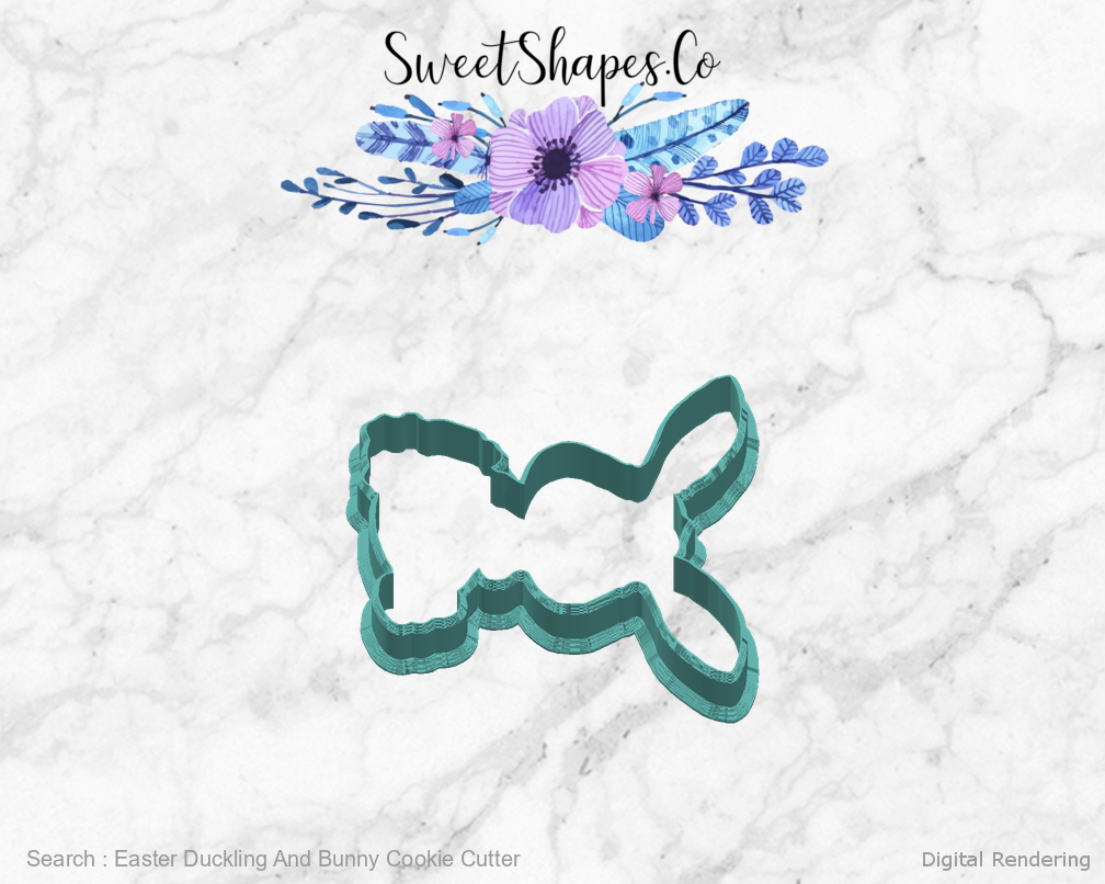 Easter Duckling And Bunny Cookie Cutter — right view