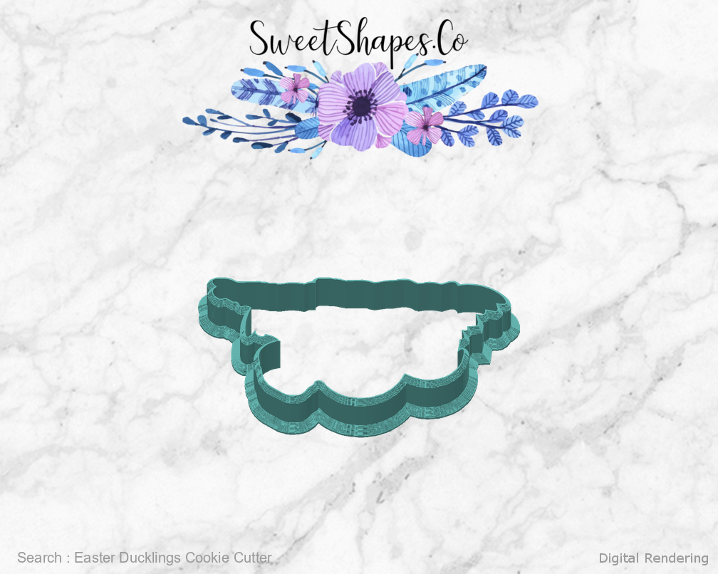 Easter Ducklings Cookie Cutter — back view