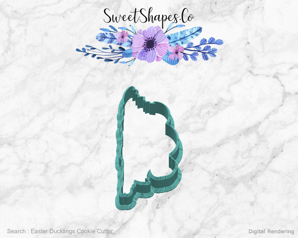 Easter Ducklings Cookie Cutter — right view