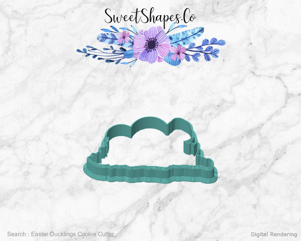 Easter Ducklings Cookie Cutter — front view