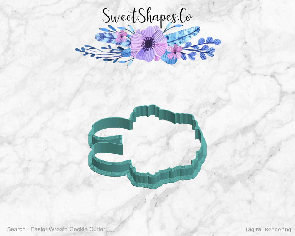 Easter Wreath Cookie Cutter — left view