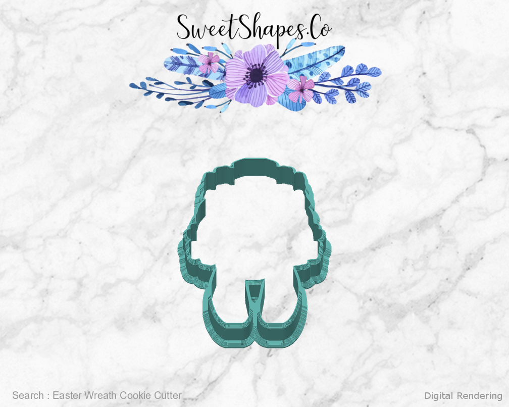 Easter Wreath Cookie Cutter — back view