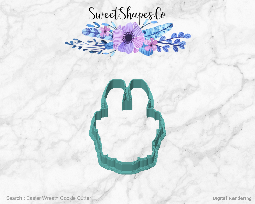 Easter Wreath Cookie Cutter — front view