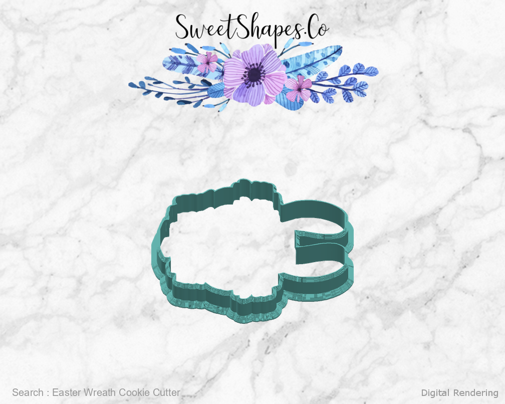 Easter Wreath Cookie Cutter — right view