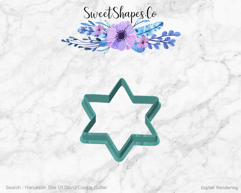 Hanukkah Star Of David Cookie Cutter — front view