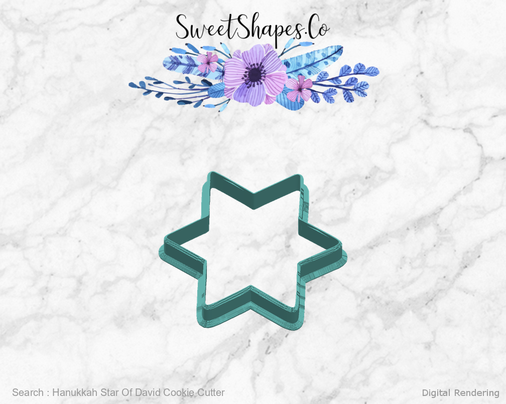 Hanukkah Star Of David Cookie Cutter — right view