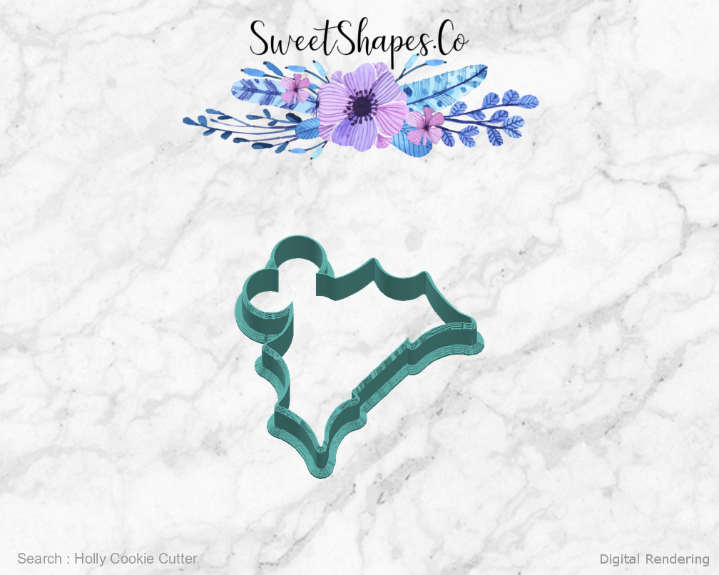 Holly Cookie Cutter — right view