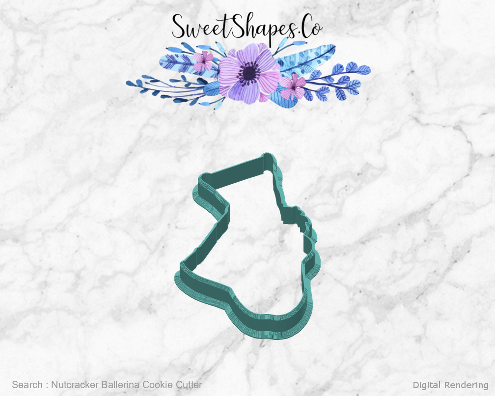 Nutcracker Ballerina Cookie Cutter — back view
