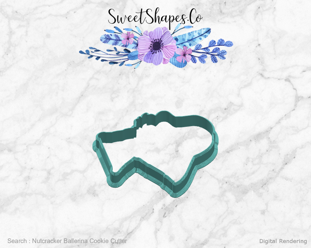 Nutcracker Ballerina Cookie Cutter — right view