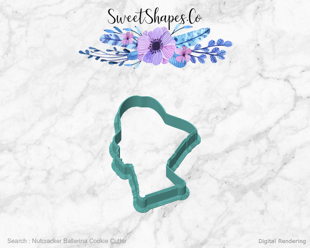 Nutcracker Ballerina Cookie Cutter — front view