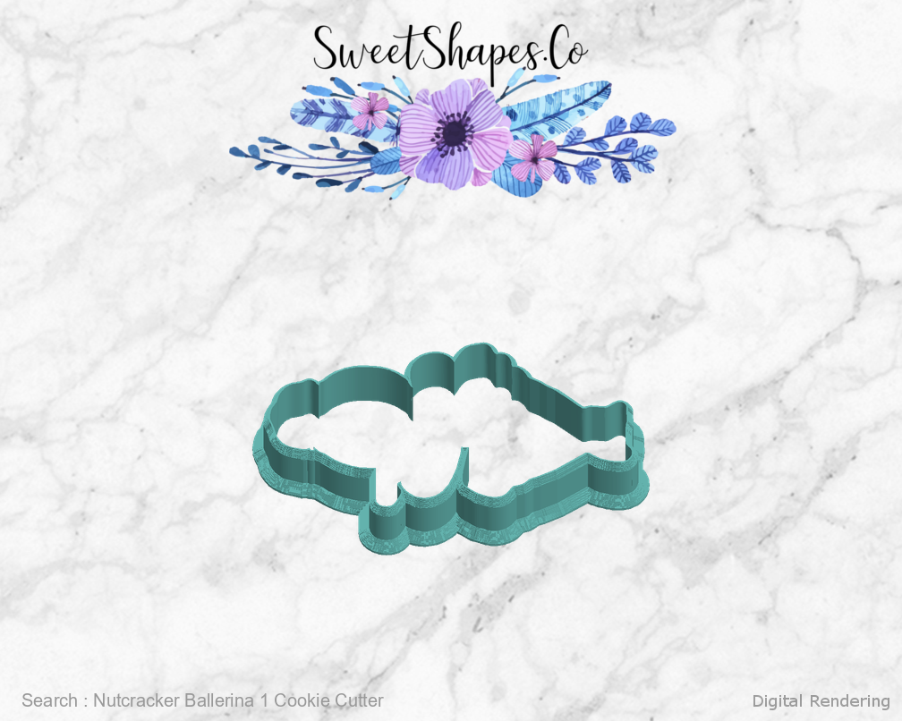 Nutcracker Ballerina 1 Cookie Cutter — left view