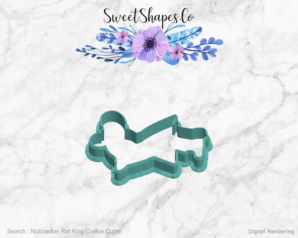 Nutcracker Rat King Cookie Cutter — left view
