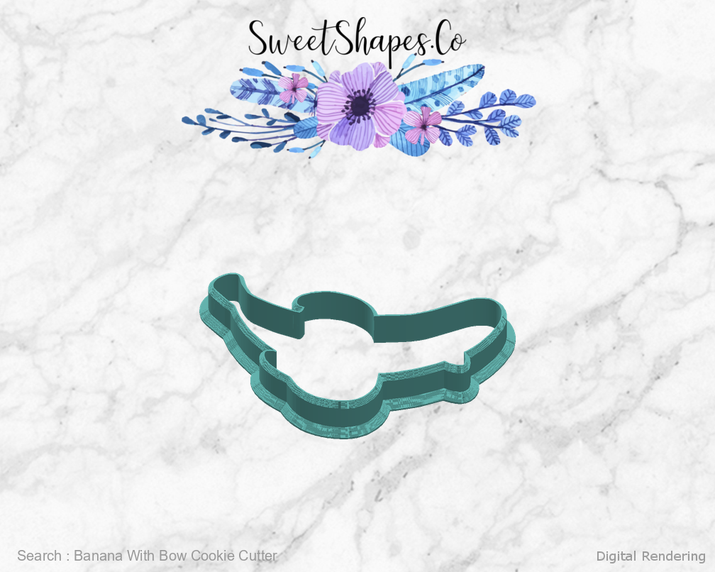 Banana With Bow Cookie Cutter — right view