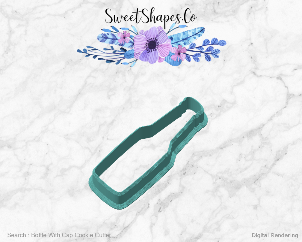Bottle With Cap Cookie Cutter — angled front view