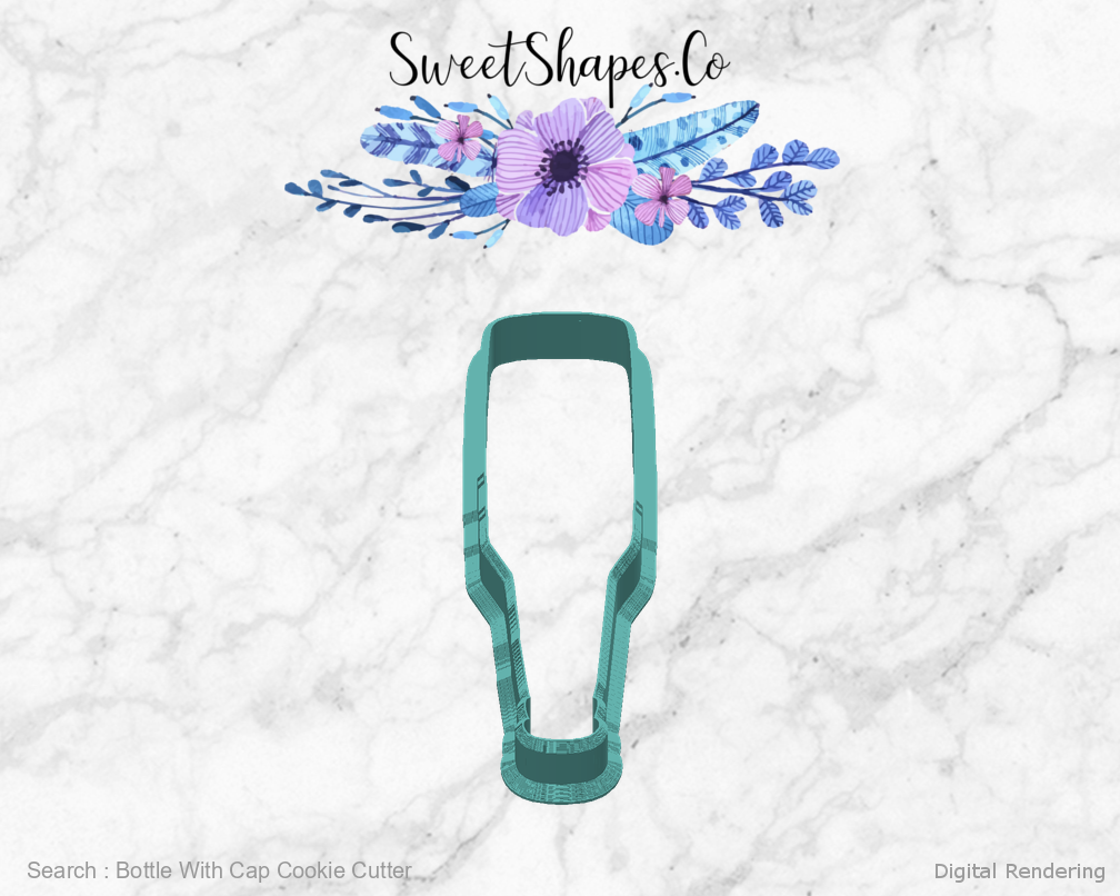 Bottle With Cap Cookie Cutter — back view