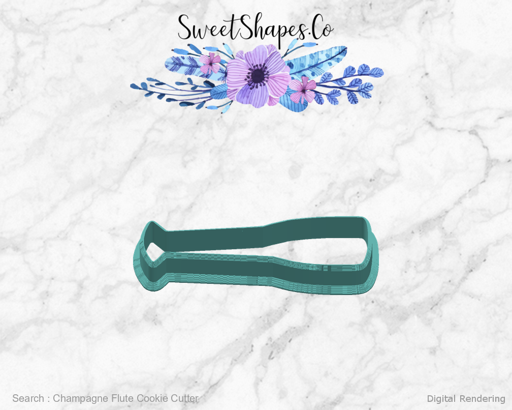 Champagne Flute Cookie Cutter — right view
