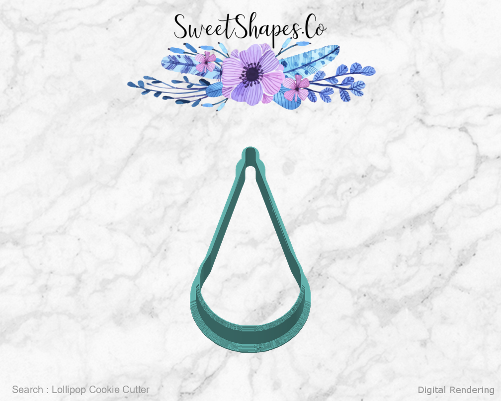 Lollipop Cookie Cutter — back view