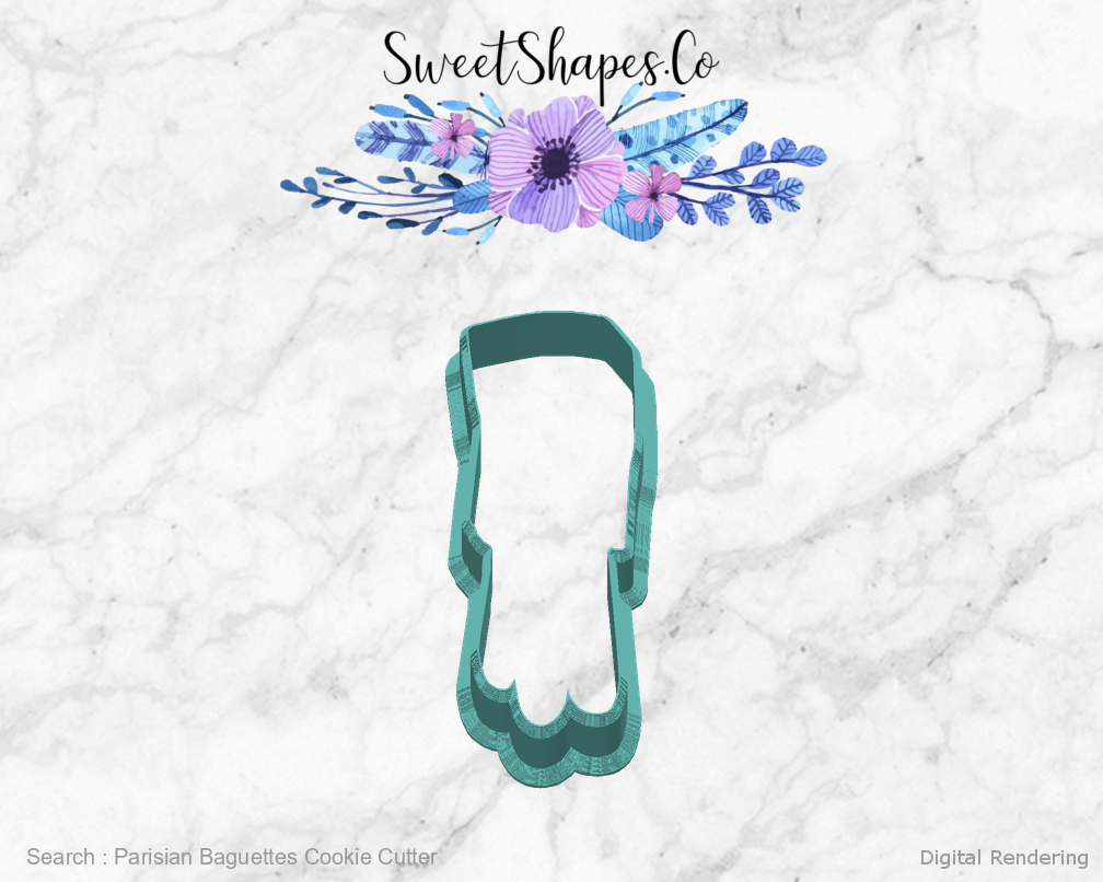 Parisian Baguettes Cookie Cutter — back view