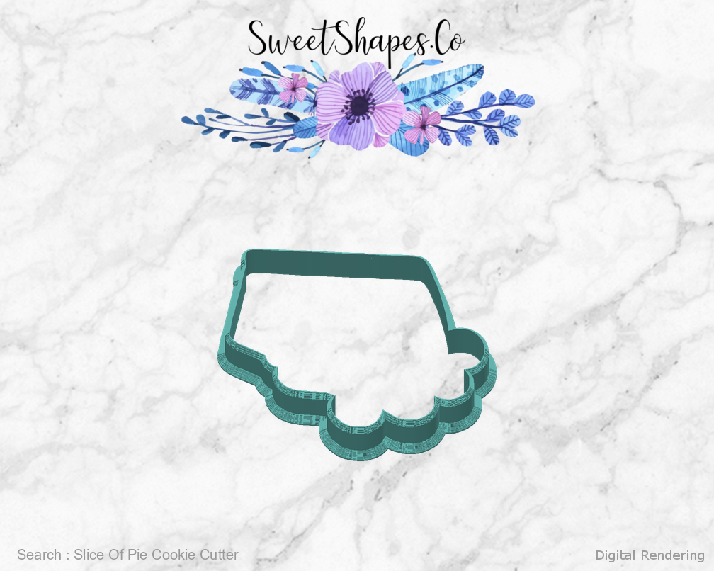 Slice Of Pie Cookie Cutter — back view