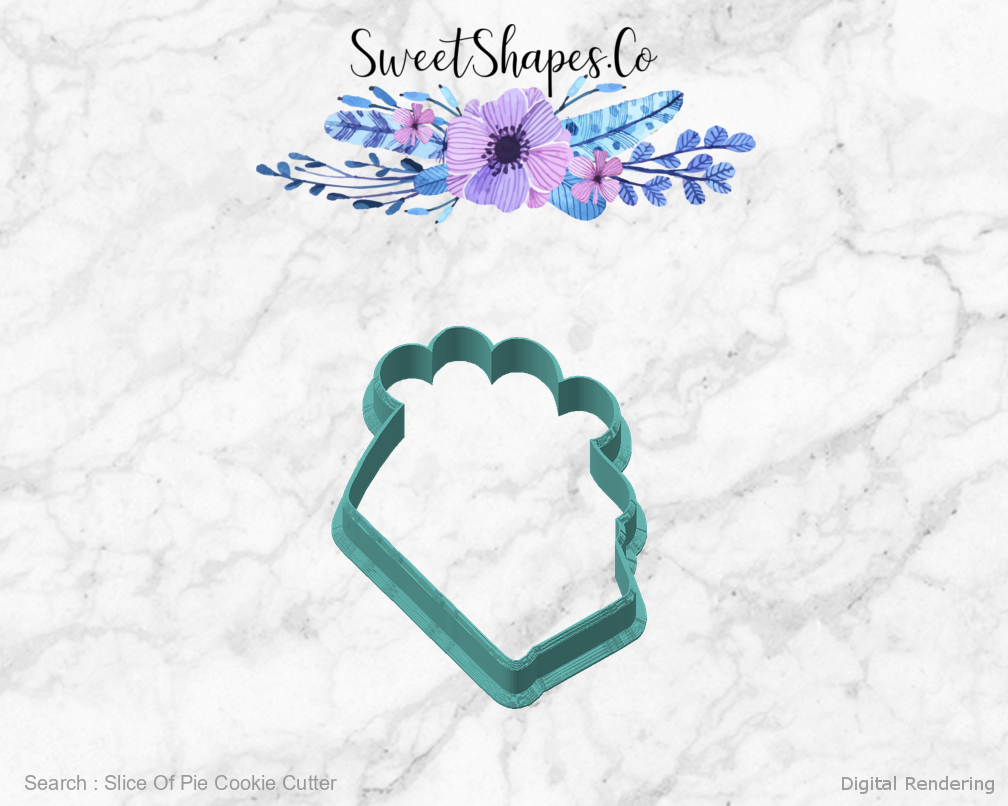 Slice Of Pie Cookie Cutter — angled front view