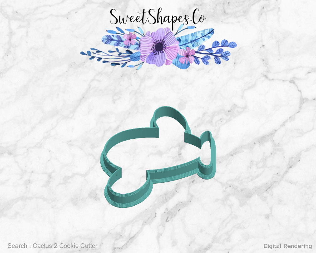 Cactus 2 Cookie Cutter — left view