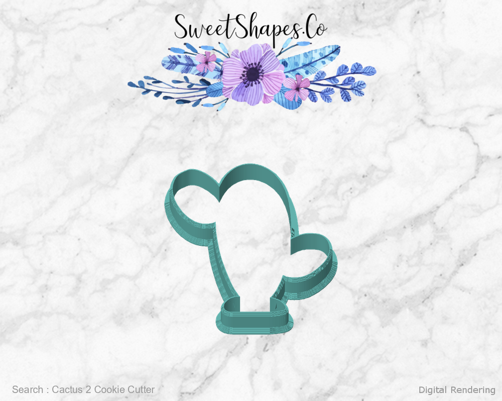 Cactus 2 Cookie Cutter — front view