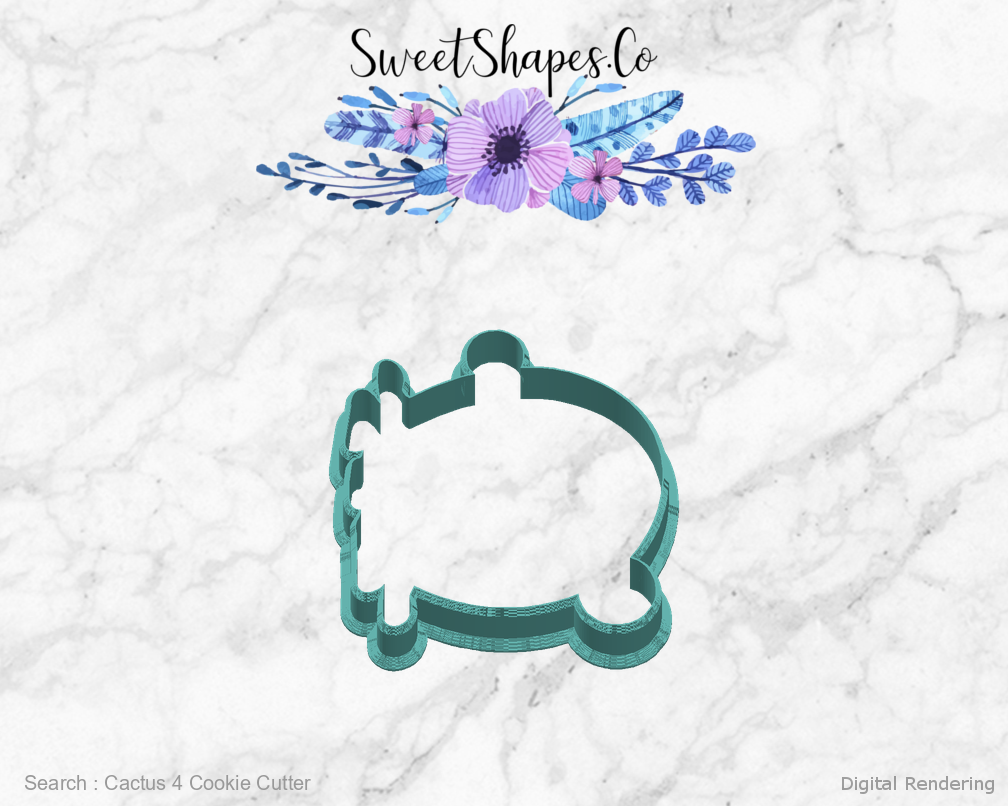 Cactus 4 Cookie Cutter — right view