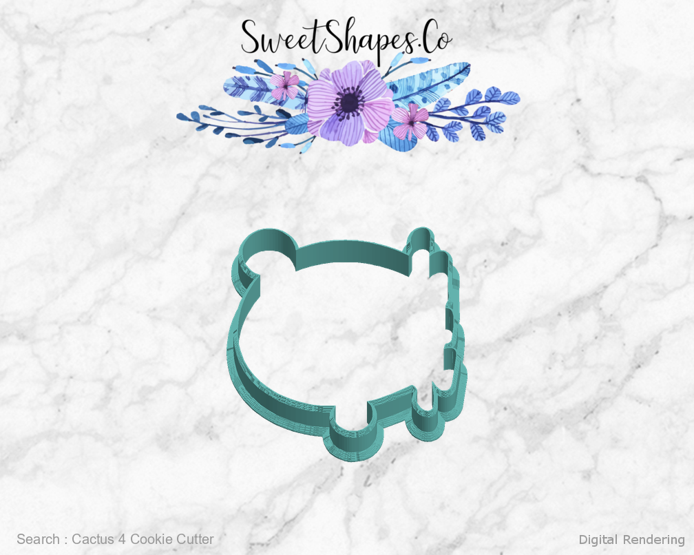 Cactus 4 Cookie Cutter — left view