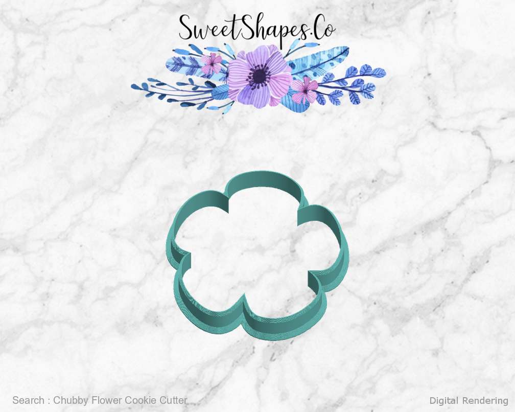 Chubby Flower Cookie Cutter — left view