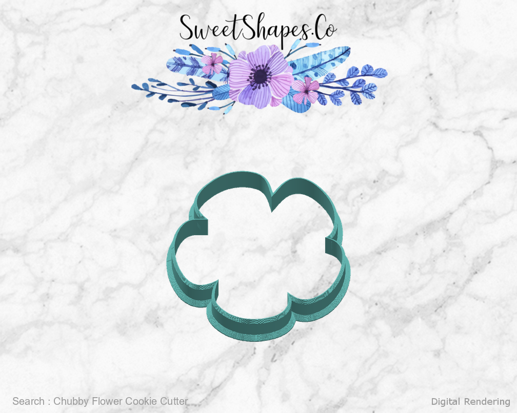 Chubby Flower Cookie Cutter — right view
