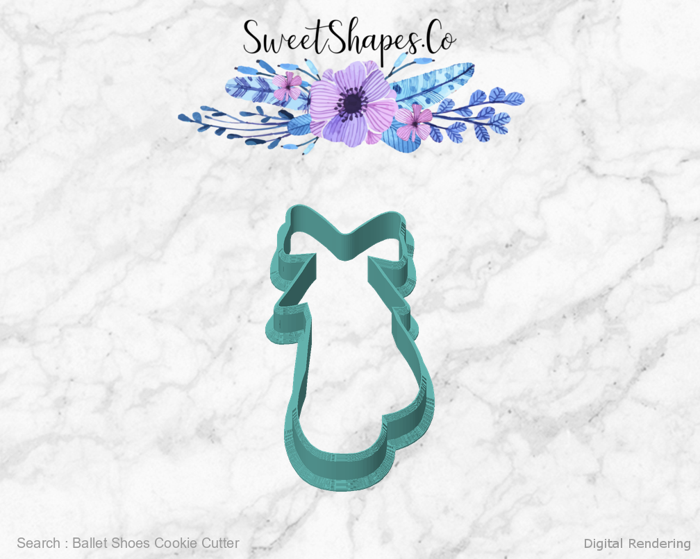 Ballet Shoes Cookie Cutter — front view