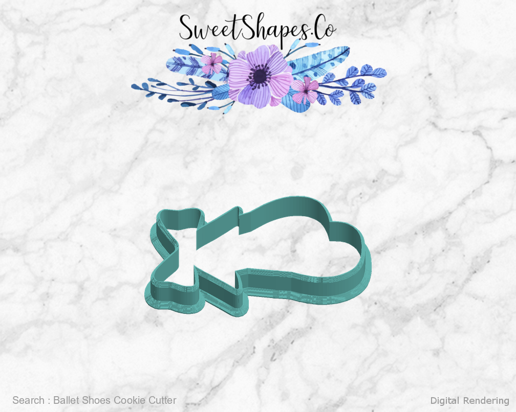 Ballet Shoes Cookie Cutter — left view