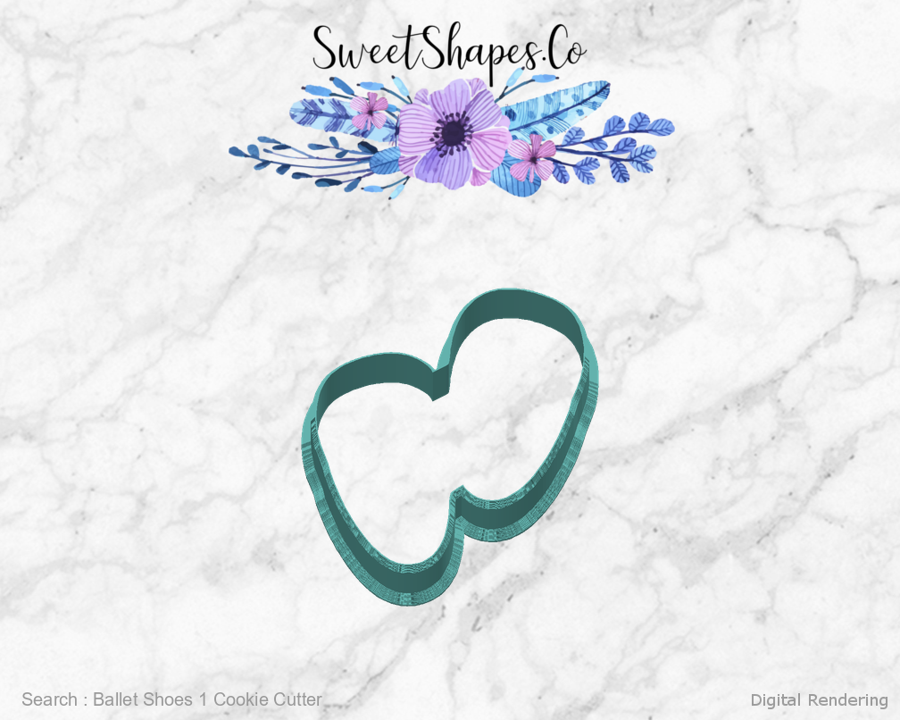 Ballet Shoes 1 Cookie Cutter — back view