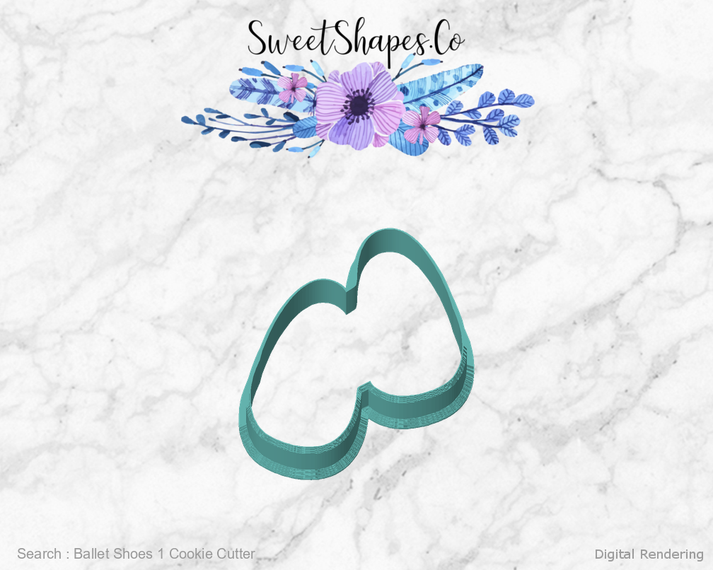 Ballet Shoes 1 Cookie Cutter — front view