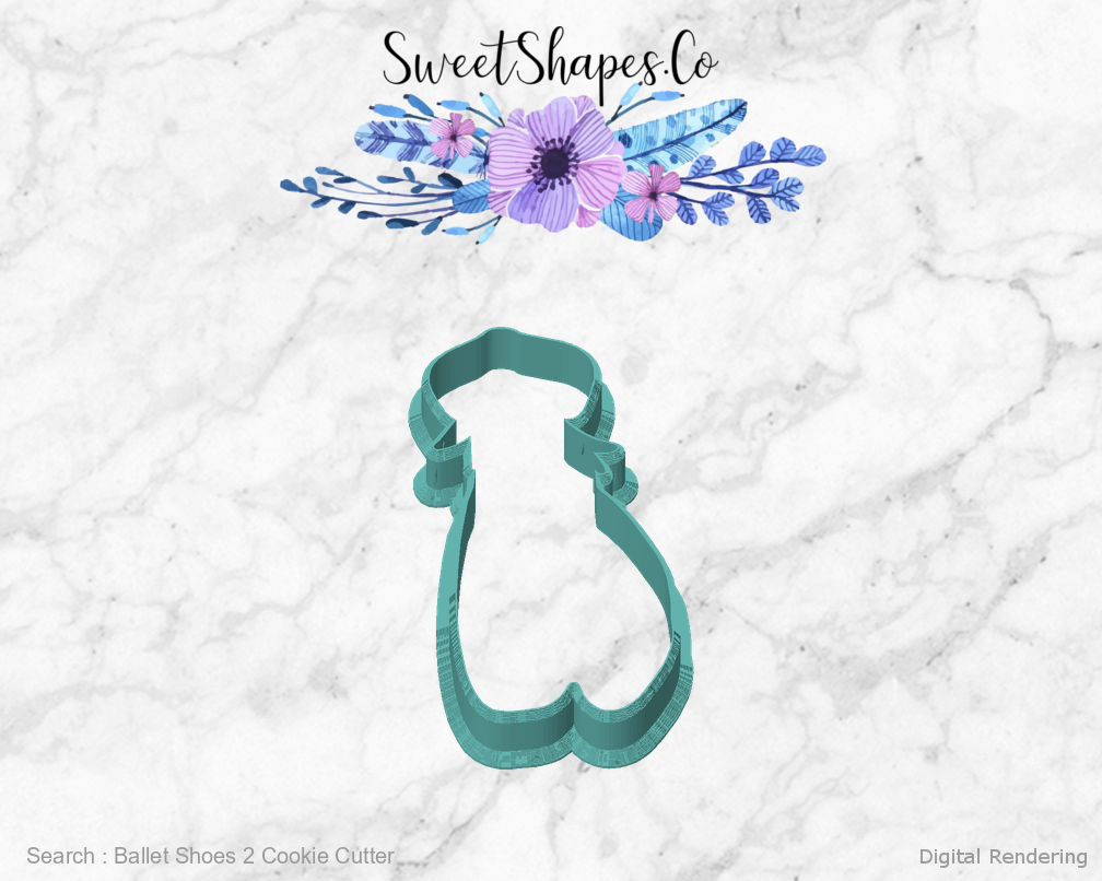 Ballet Shoes 2 Cookie Cutter — front view
