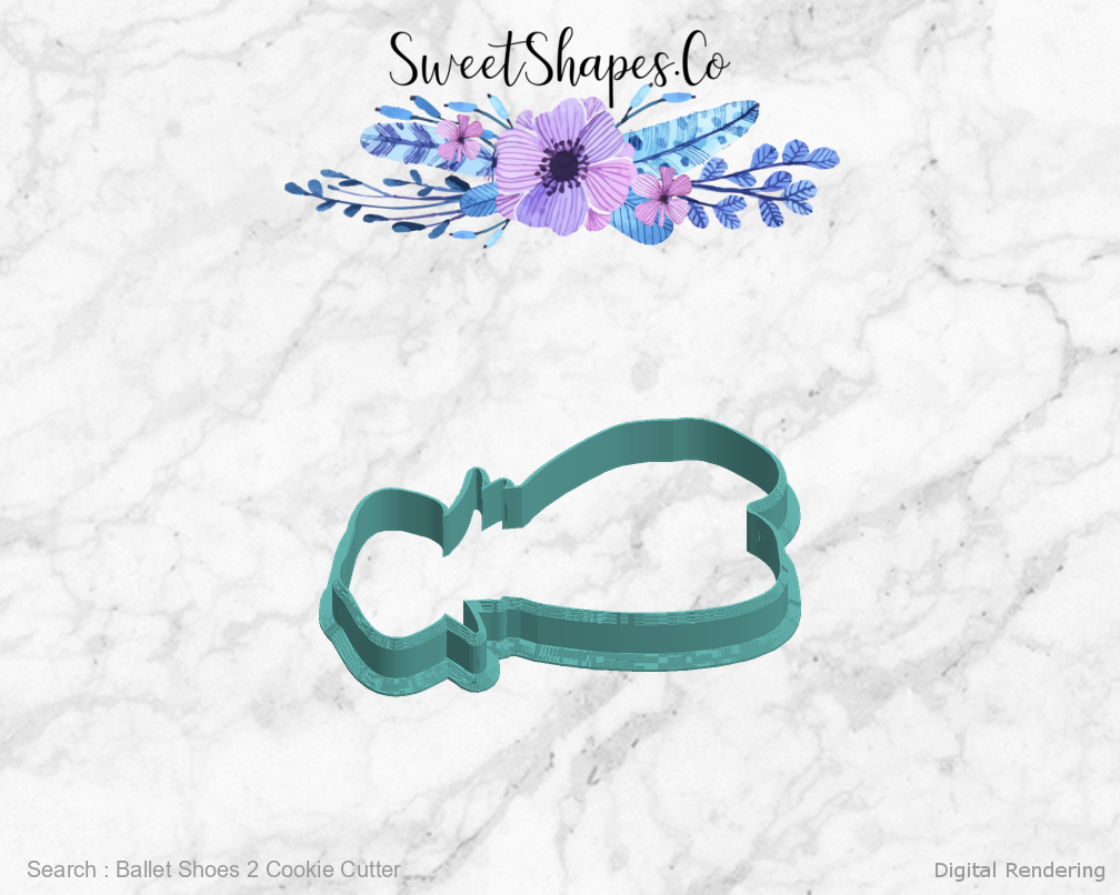 Ballet Shoes 2 Cookie Cutter — left view