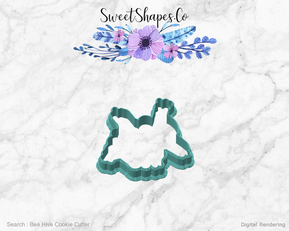 Bee Hive Cookie Cutter — angled front view