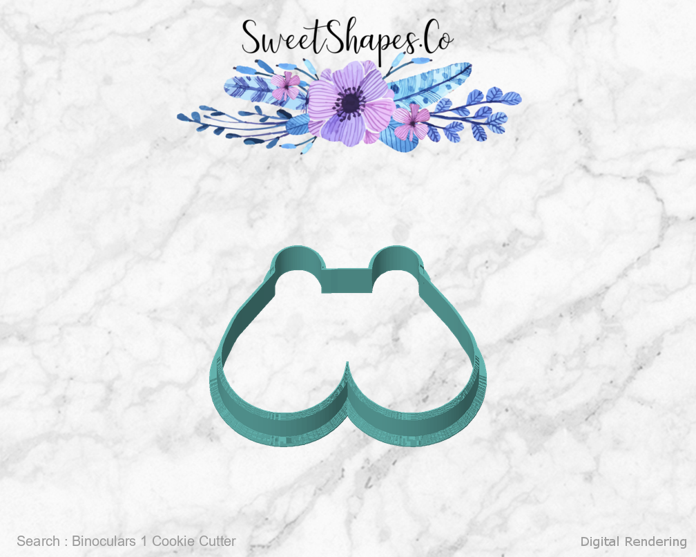 Binoculars 1 Cookie Cutter — front view