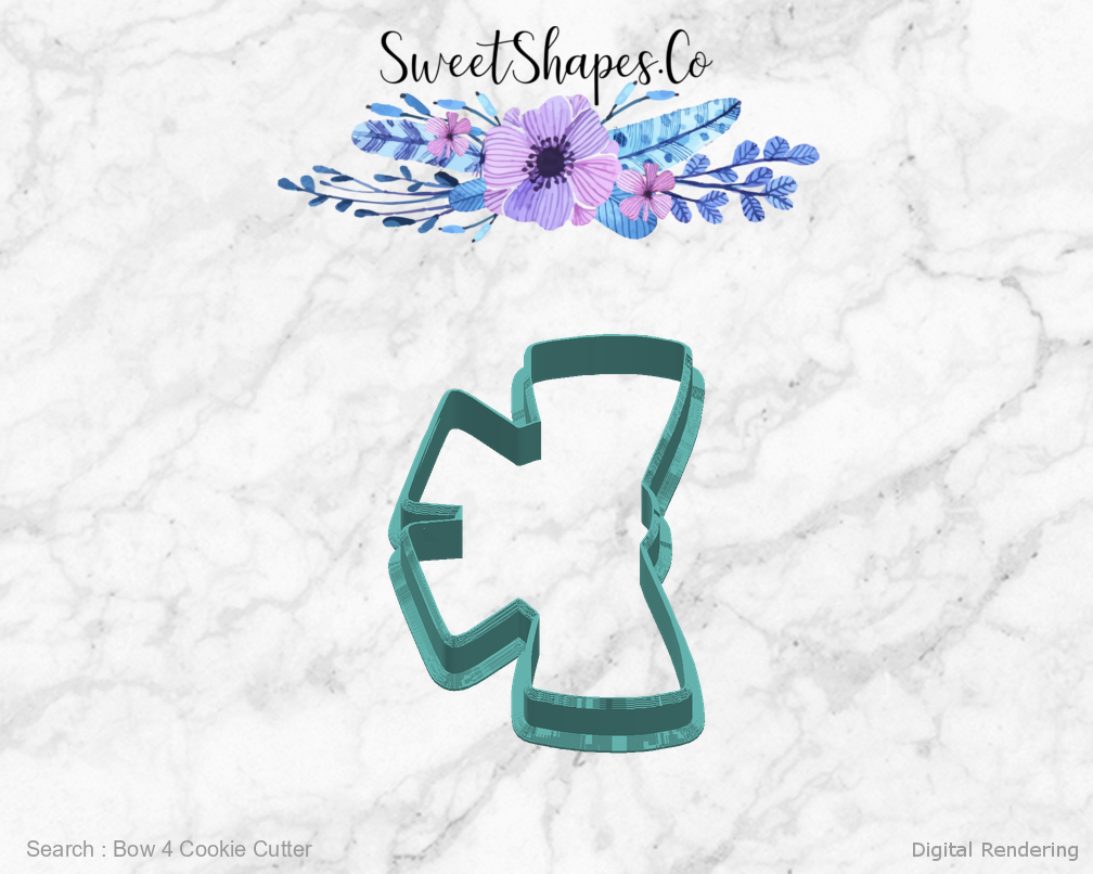 Bow 4 Cookie Cutter — right view