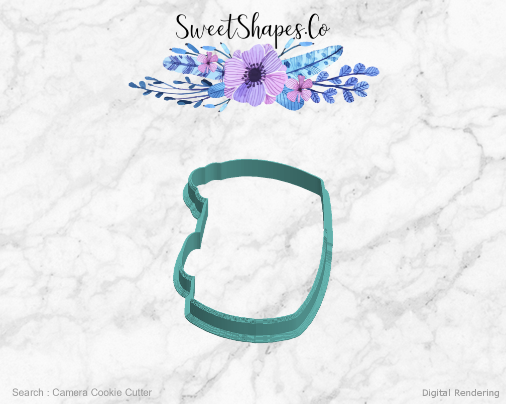 Camera Cookie Cutter — left view