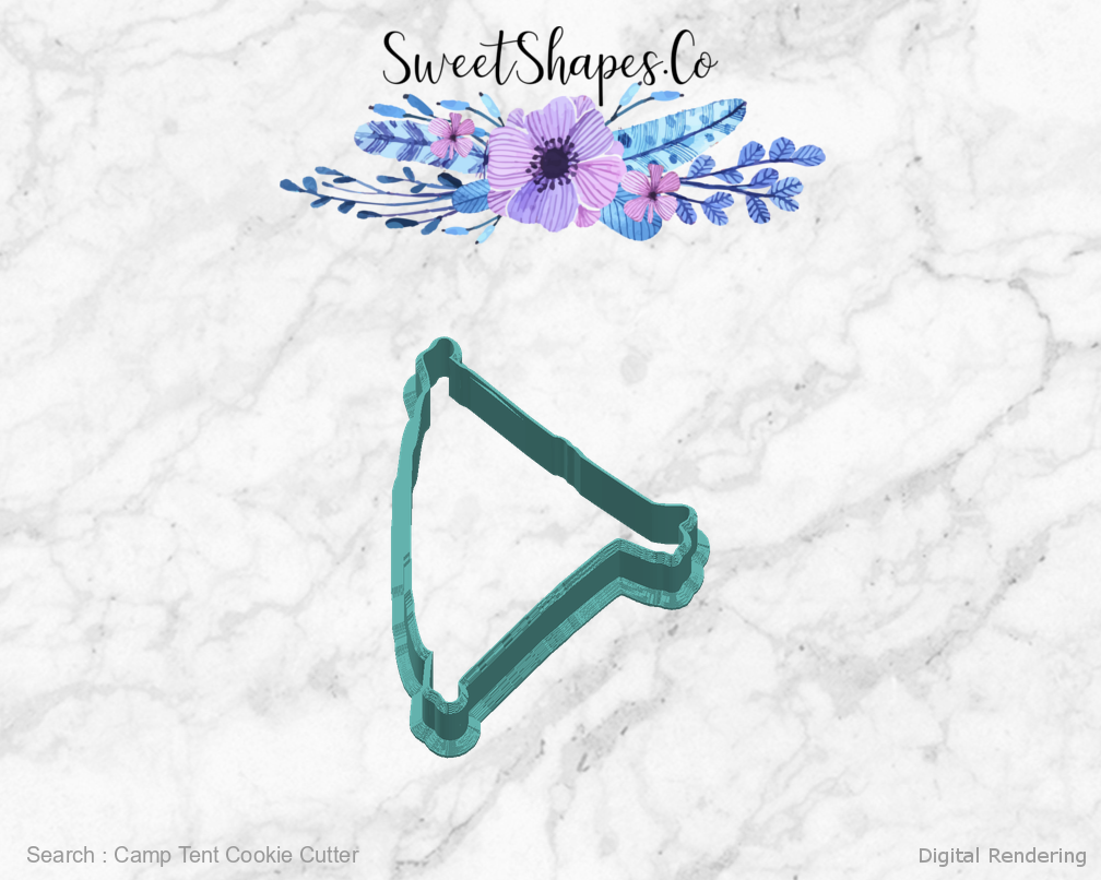 Camp Tent Cookie Cutter — right view