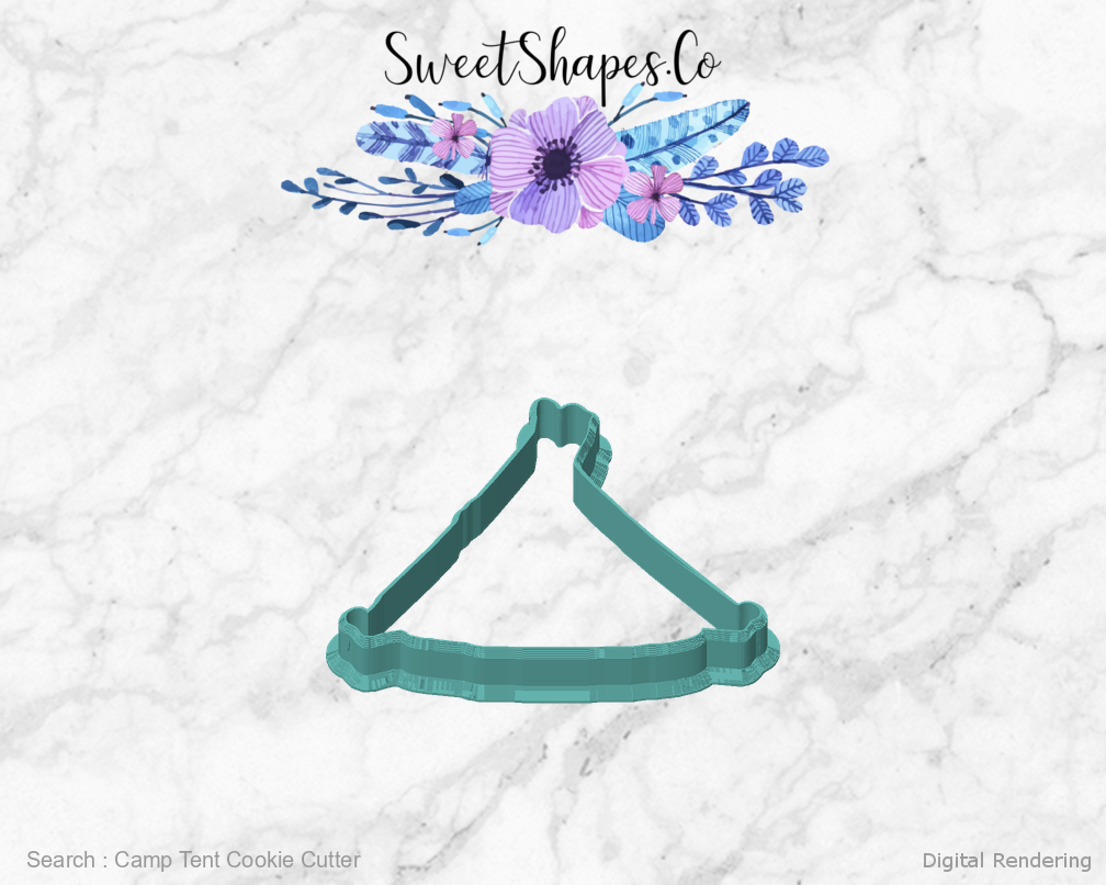 Camp Tent Cookie Cutter — front view